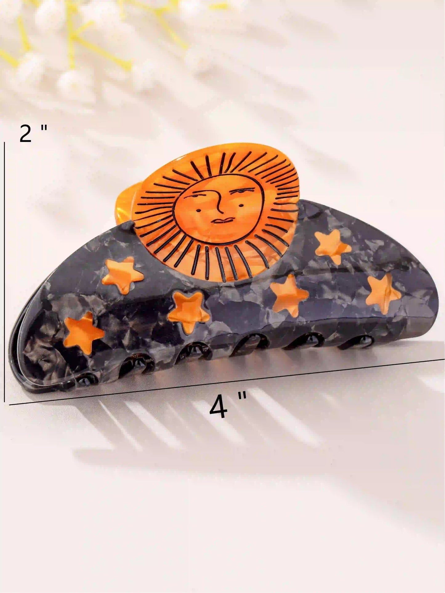 Celestial Moon & Sun Hair Claw