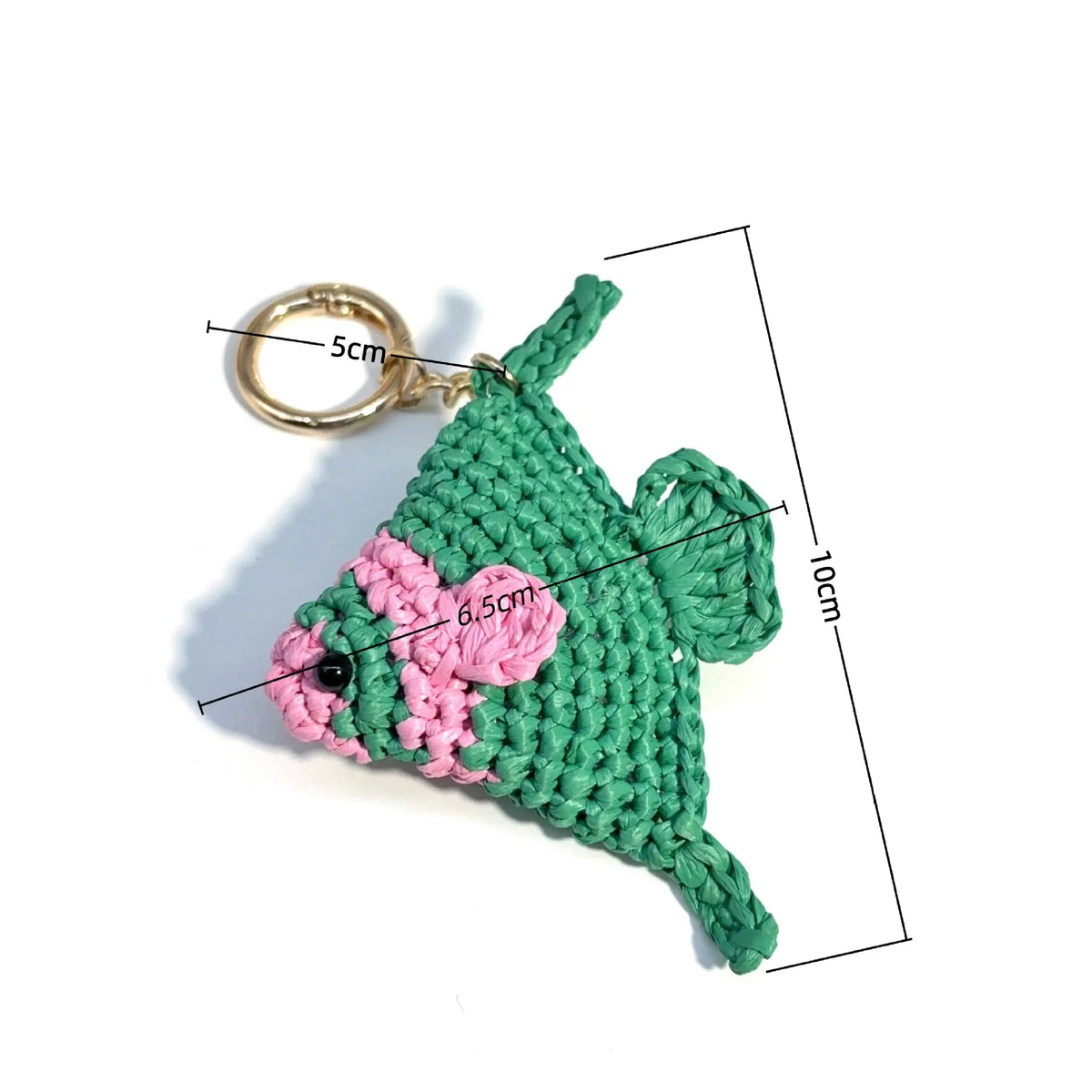 Handwoven Raffia Fish Charm