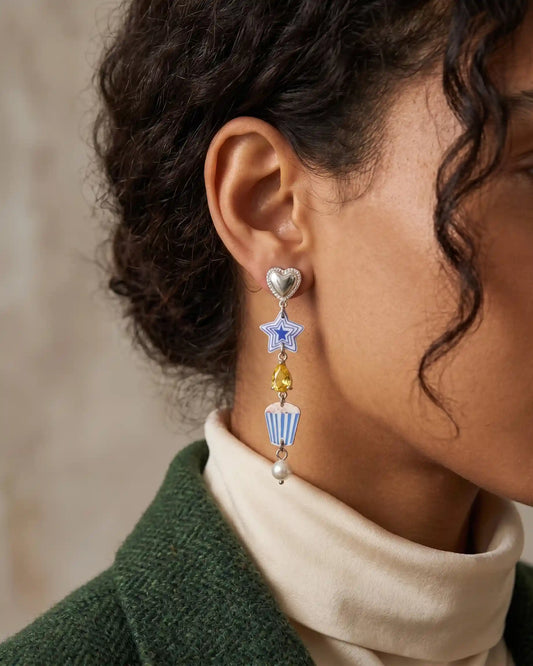 Star & Bunny Charm Earrings