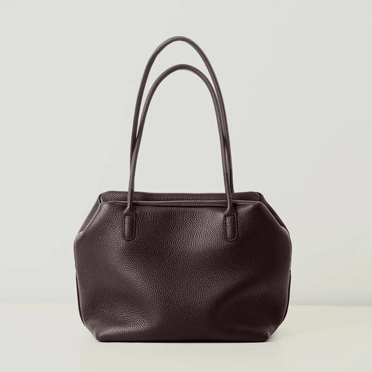 pebbled leather tote bag for a leather care guide