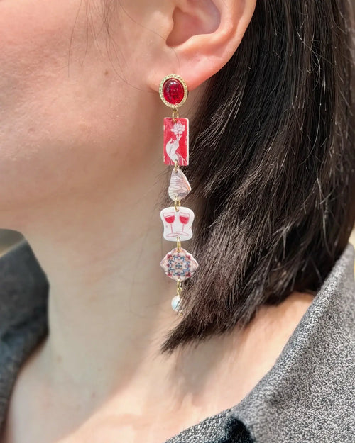 Asymmetrical Art Drop Earrings