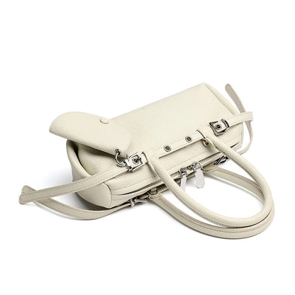 Top-Grain Leather East-West Satchel