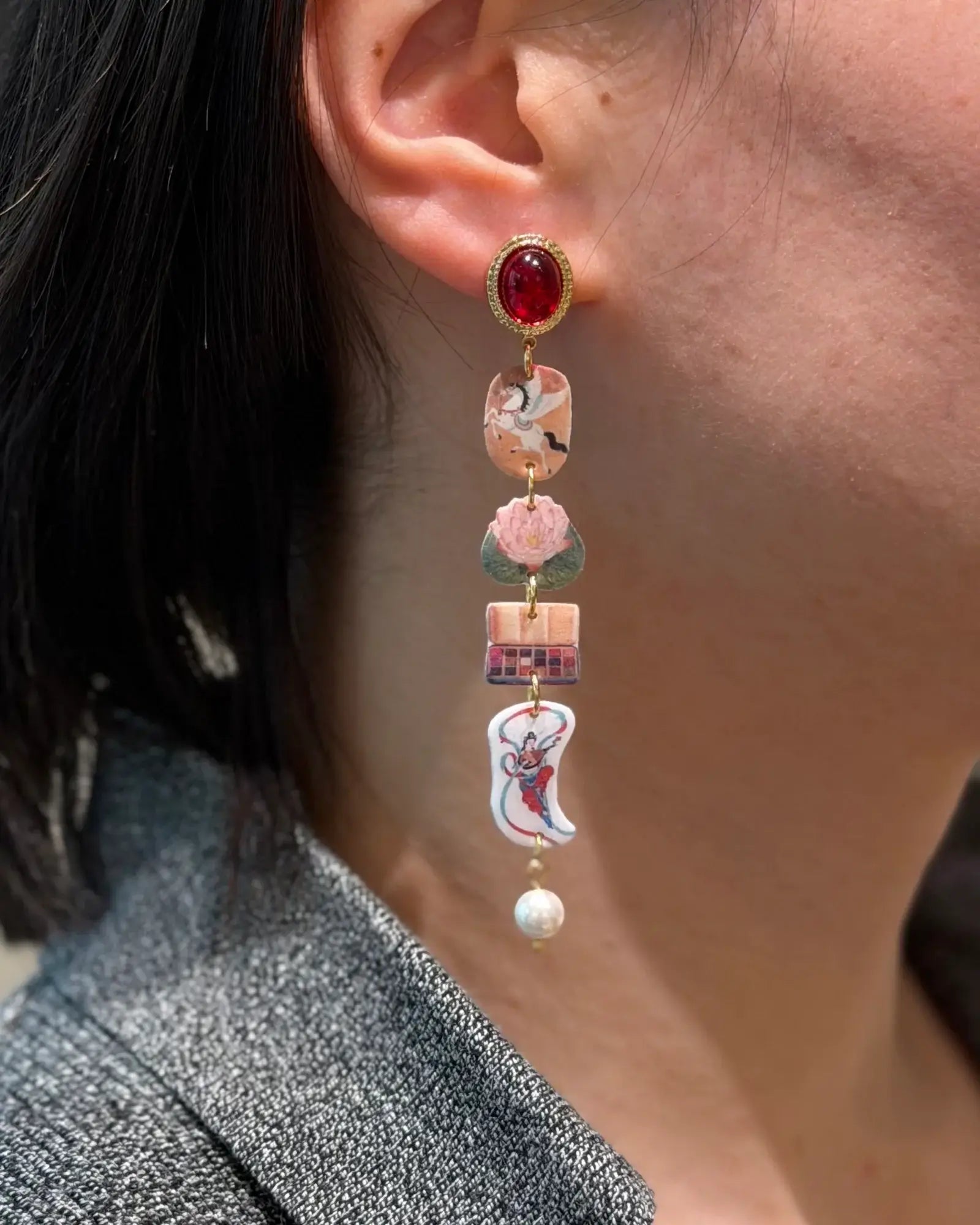 Asymmetrical Art Drop Earrings