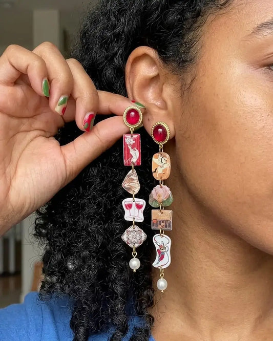 Asymmetrical Art Drop Earrings