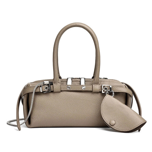 Top-Grain Leather East-West Satchel