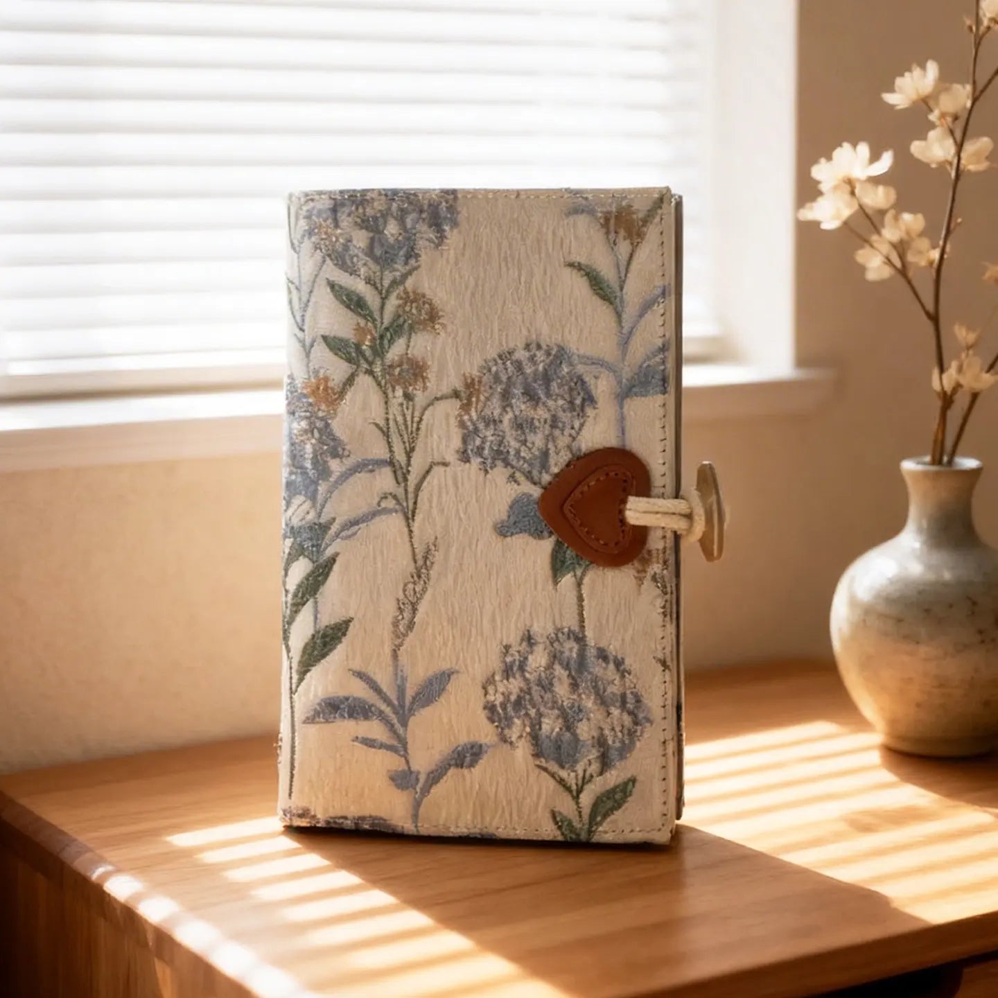Retro French Hydrangea Fabric Journal