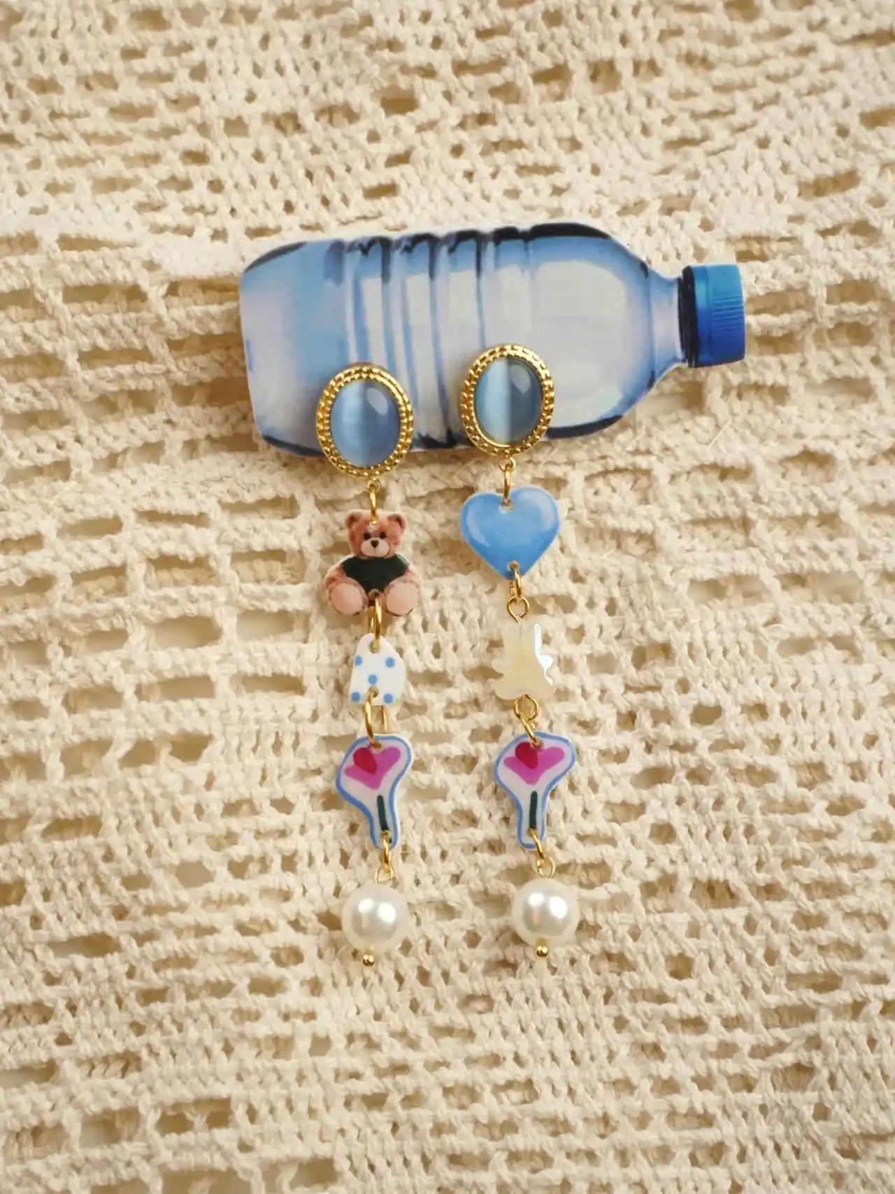 Bear Charm Earrings