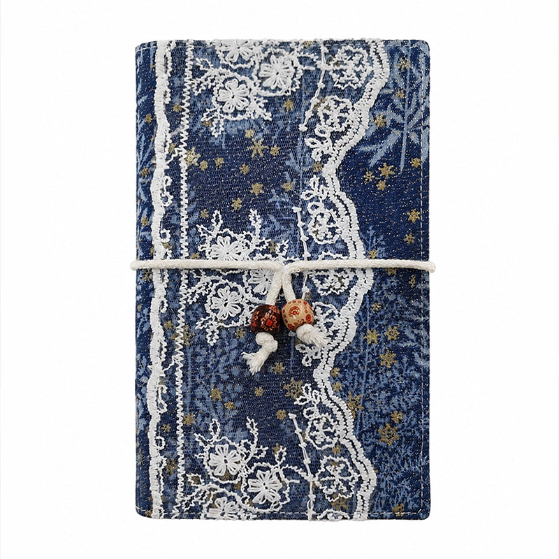 Vintage Blue Floral Fabric A6 Journal