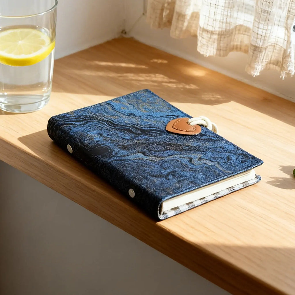 Blue Marble Fabric A6 Journal