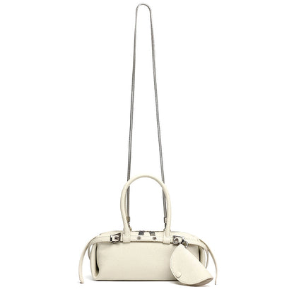 East-West-Satchel aus hochwertigem Narbenleder