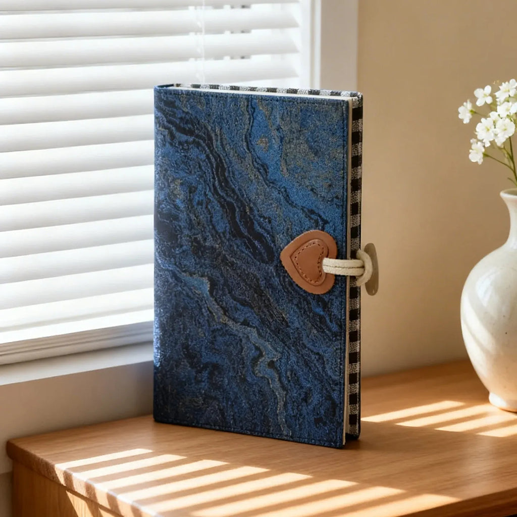 Blue Marble Fabric A6 Journal
