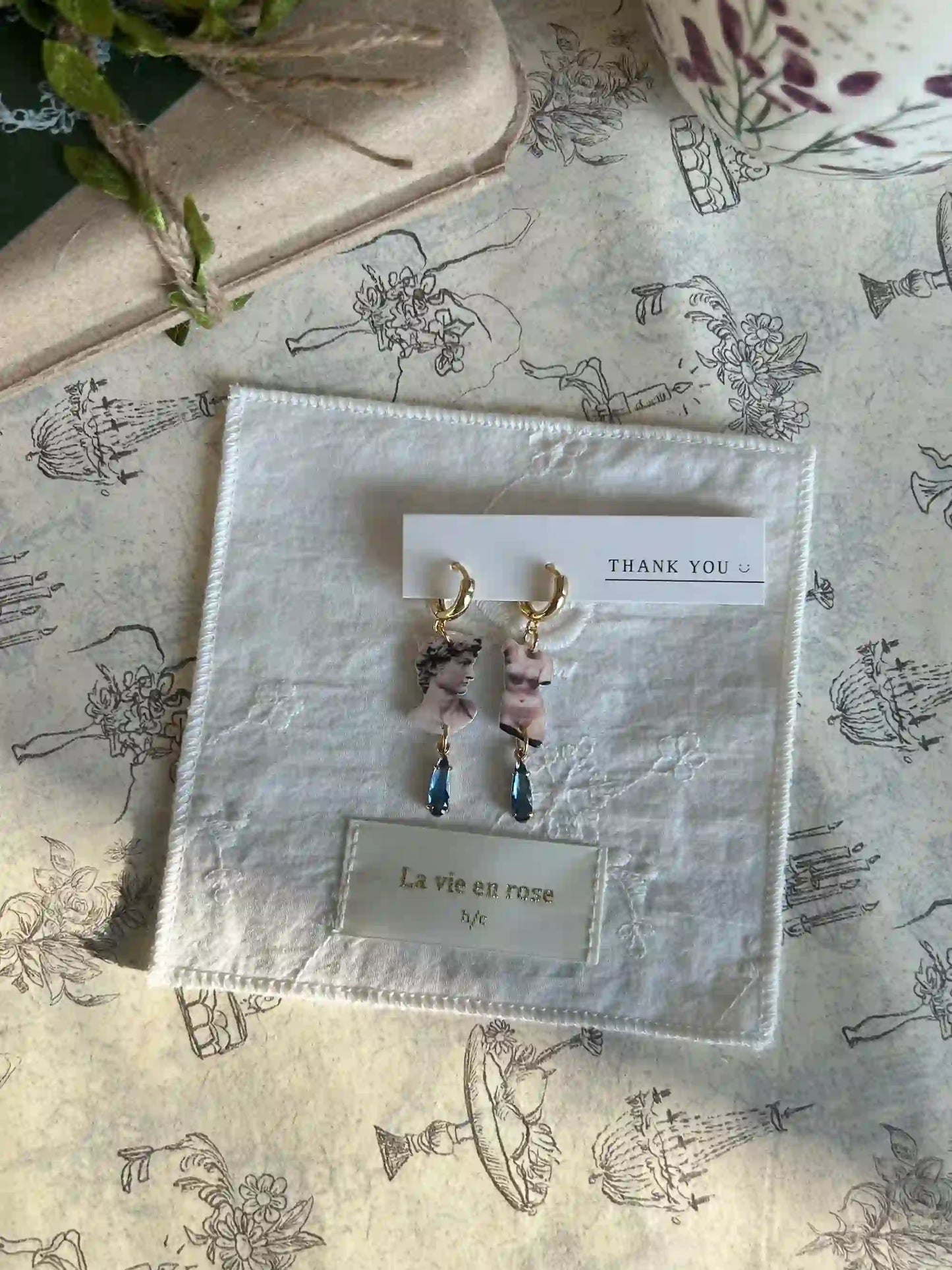 Renaissance Muse Mismatched Earrings