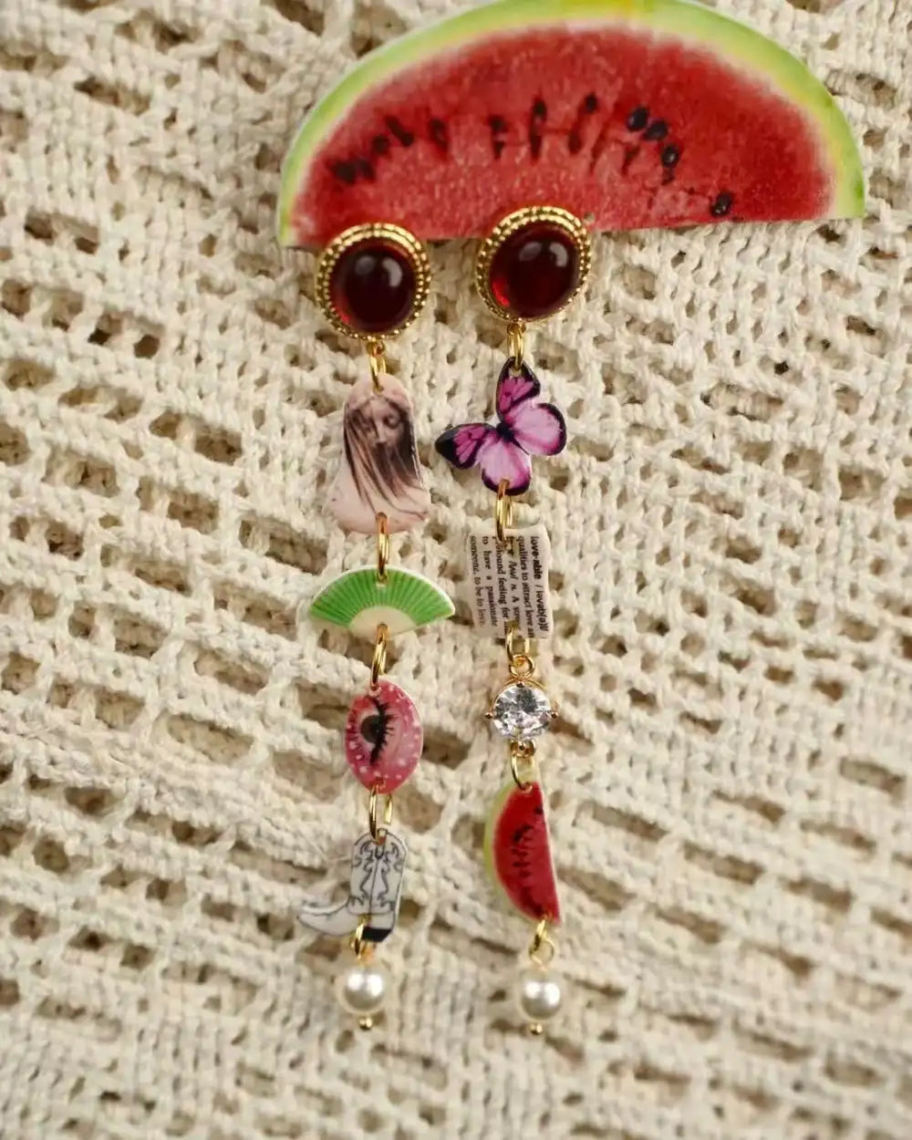 Eclectic Vintage Charm Mismatched Drop Earrings