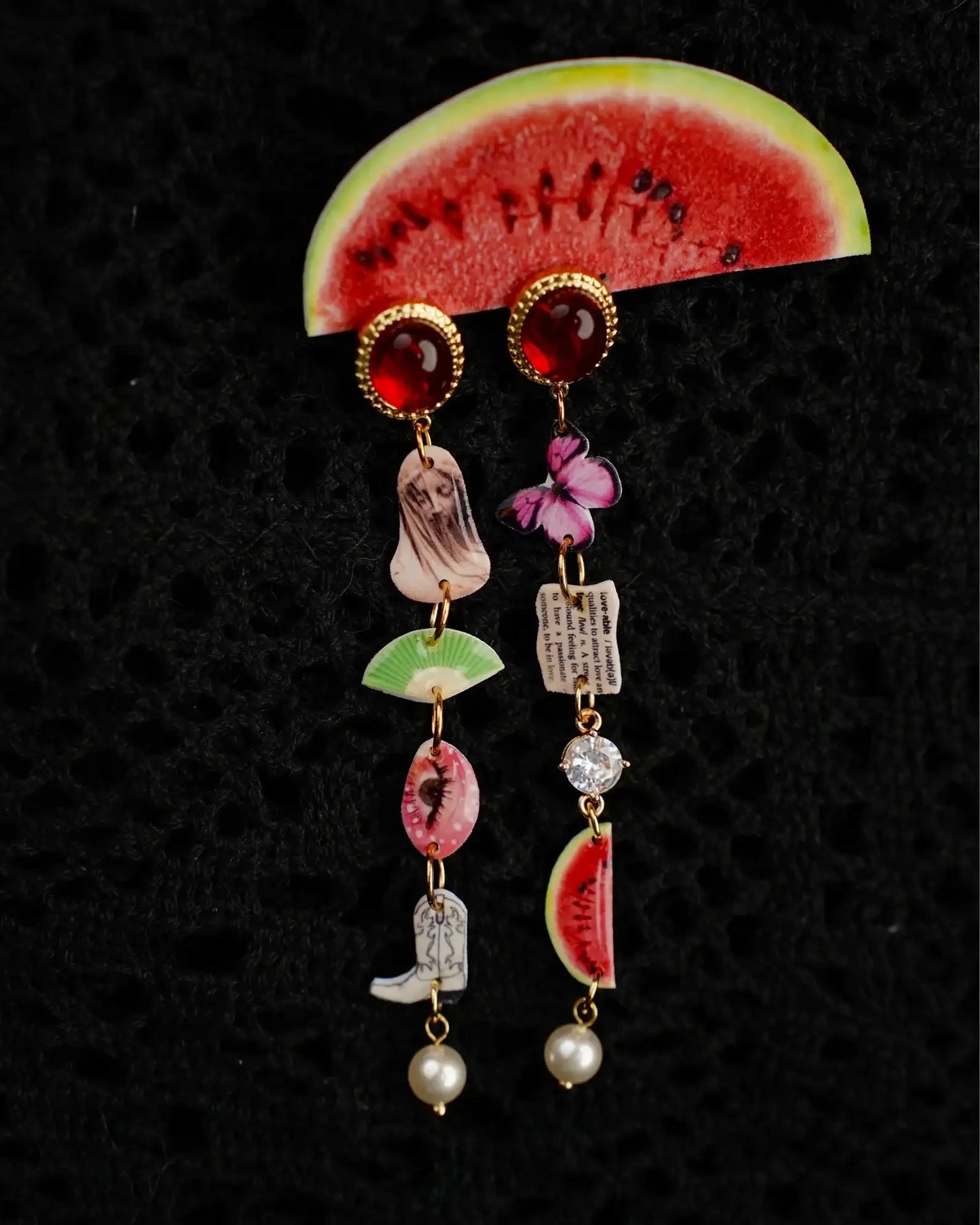 Eclectic Vintage Charm Mismatched Drop Earrings