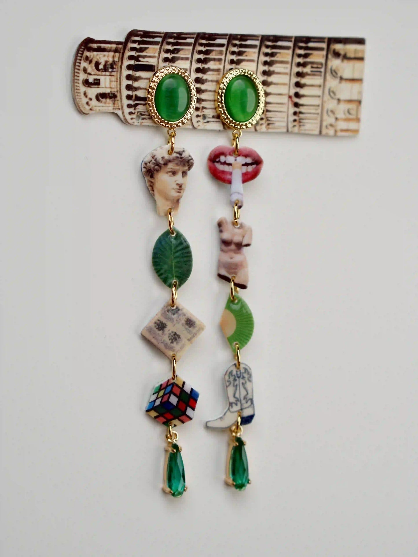 Renaissance Mismatched Drop Earrings