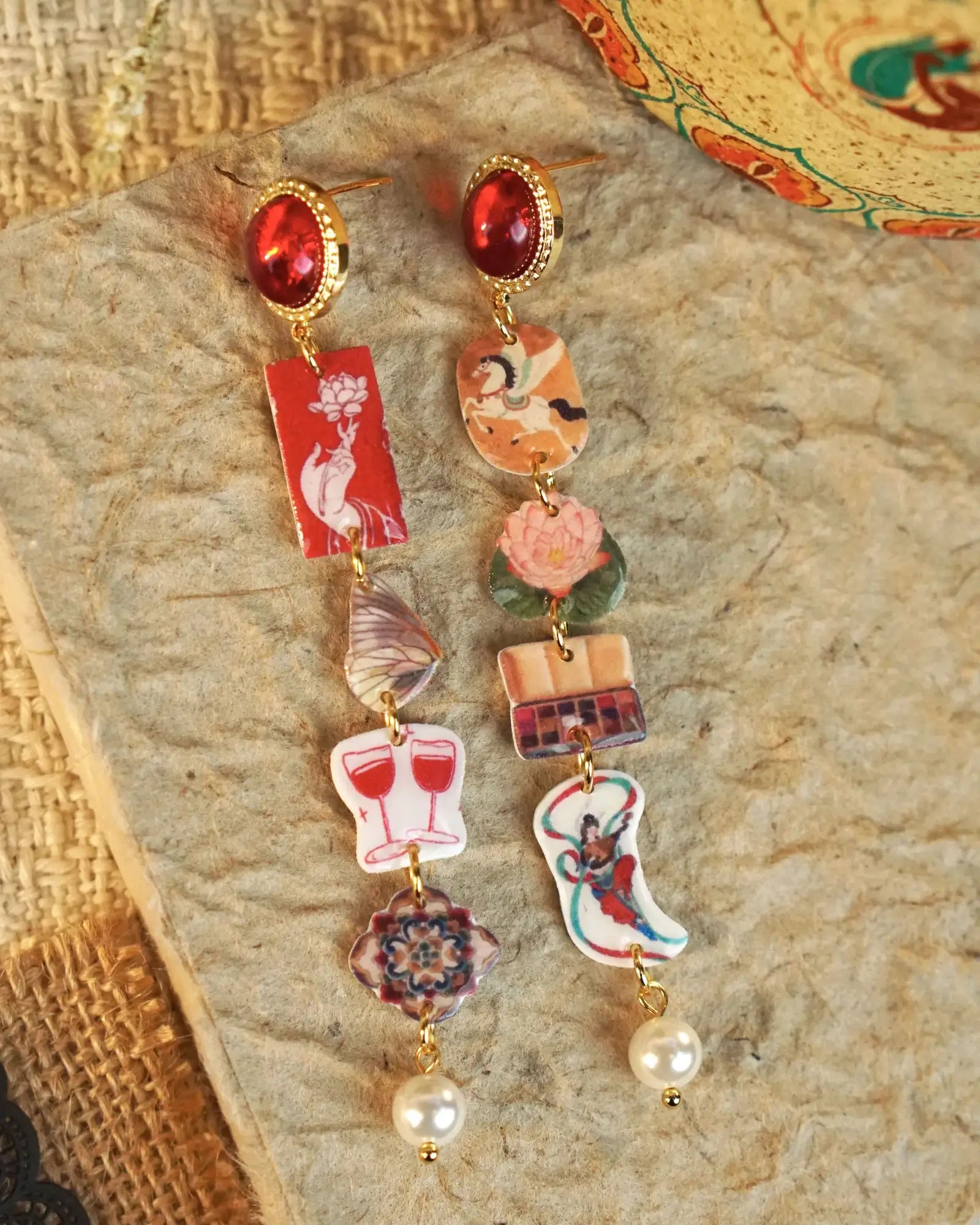 Asymmetrical Art Drop Earrings