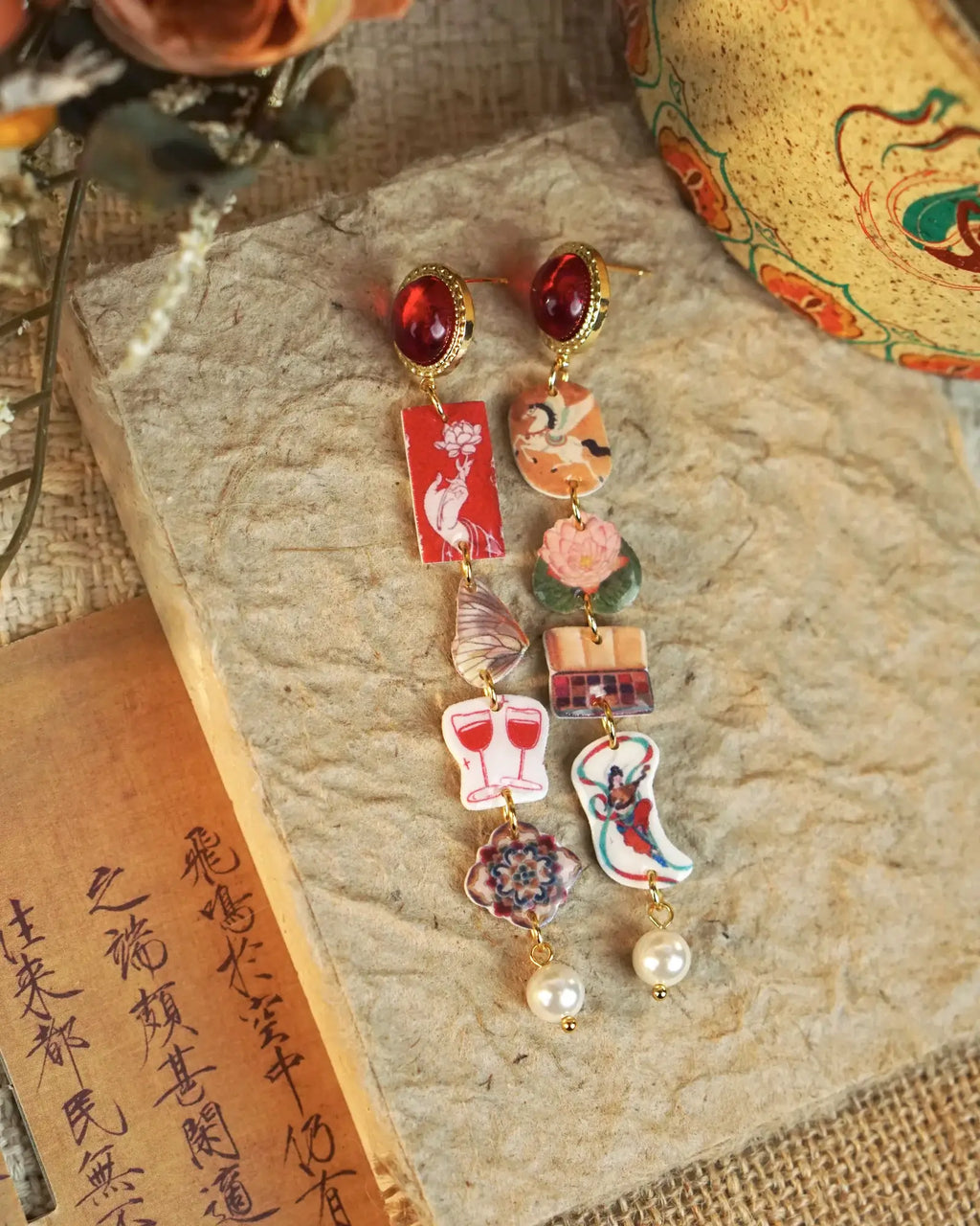 Asymmetrical Art Drop Earrings