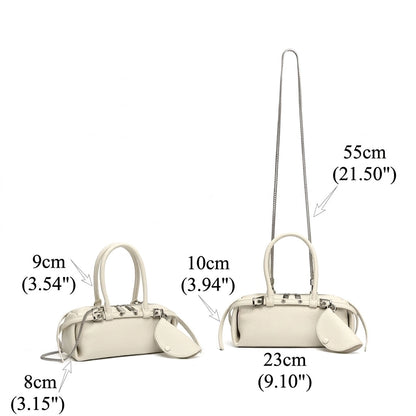 East-West-Satchel aus hochwertigem Narbenleder