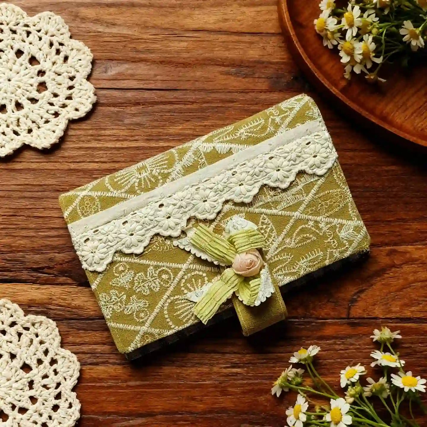 Flower Fabric A6 Journal