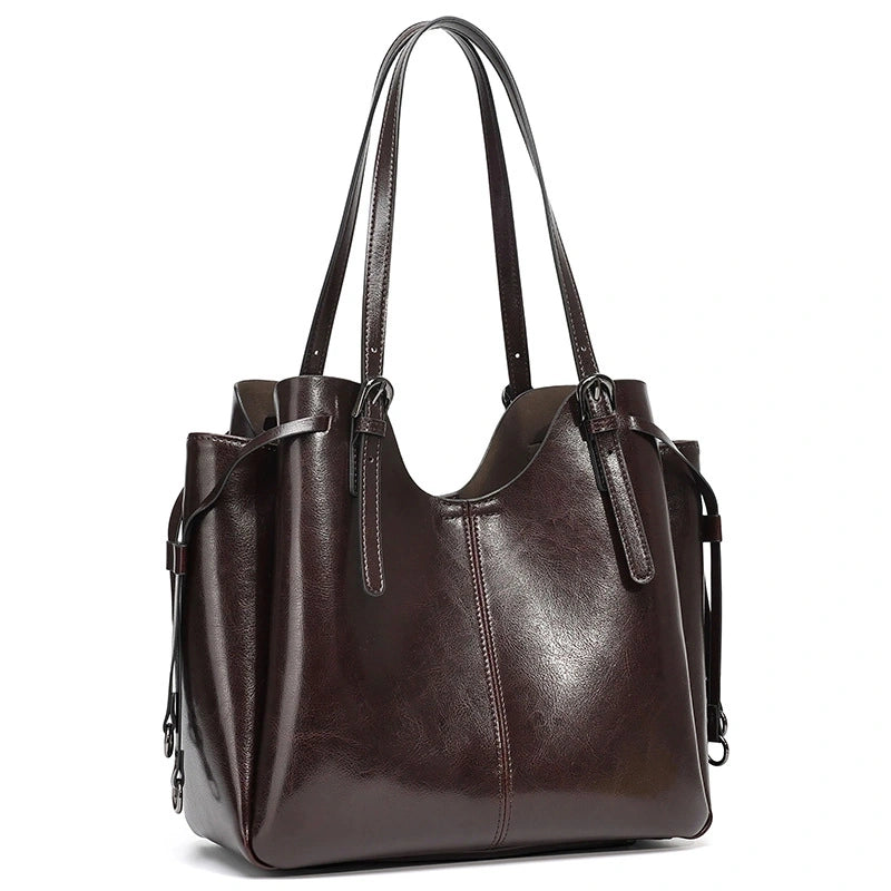 Everyday Genuine Leather Bucket Tote