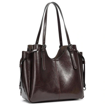 Everyday Genuine Leather Bucket Tote