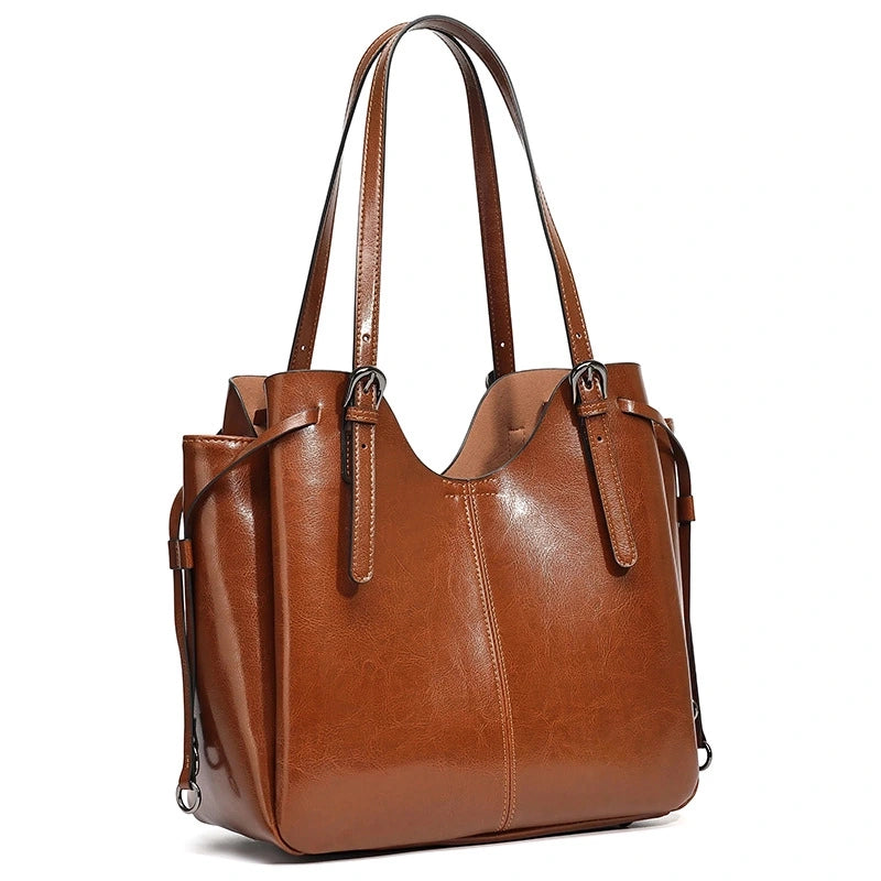 Everyday Genuine Leather Bucket Tote