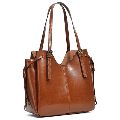 Everyday Genuine Leather Bucket Tote