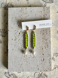 "Garden Secret" Resin Pea Pod Statement Earrings