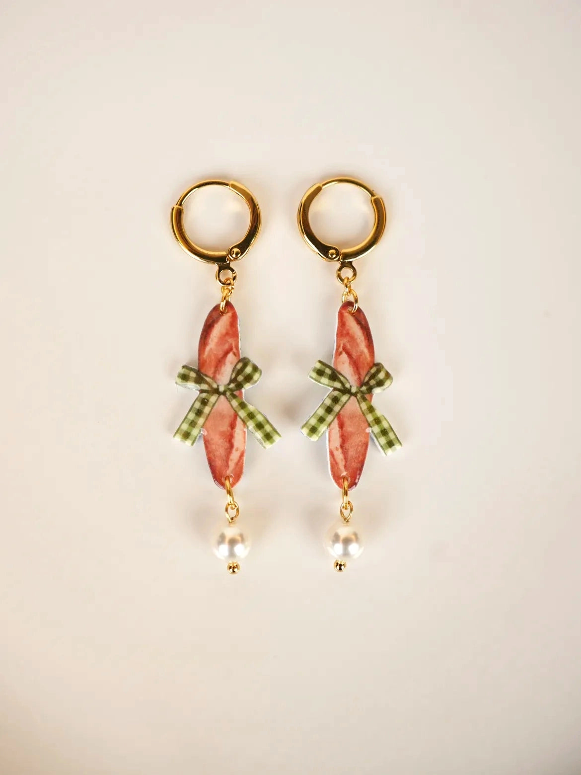 The "Parisian Picnic" Baguette Hoop Earrings