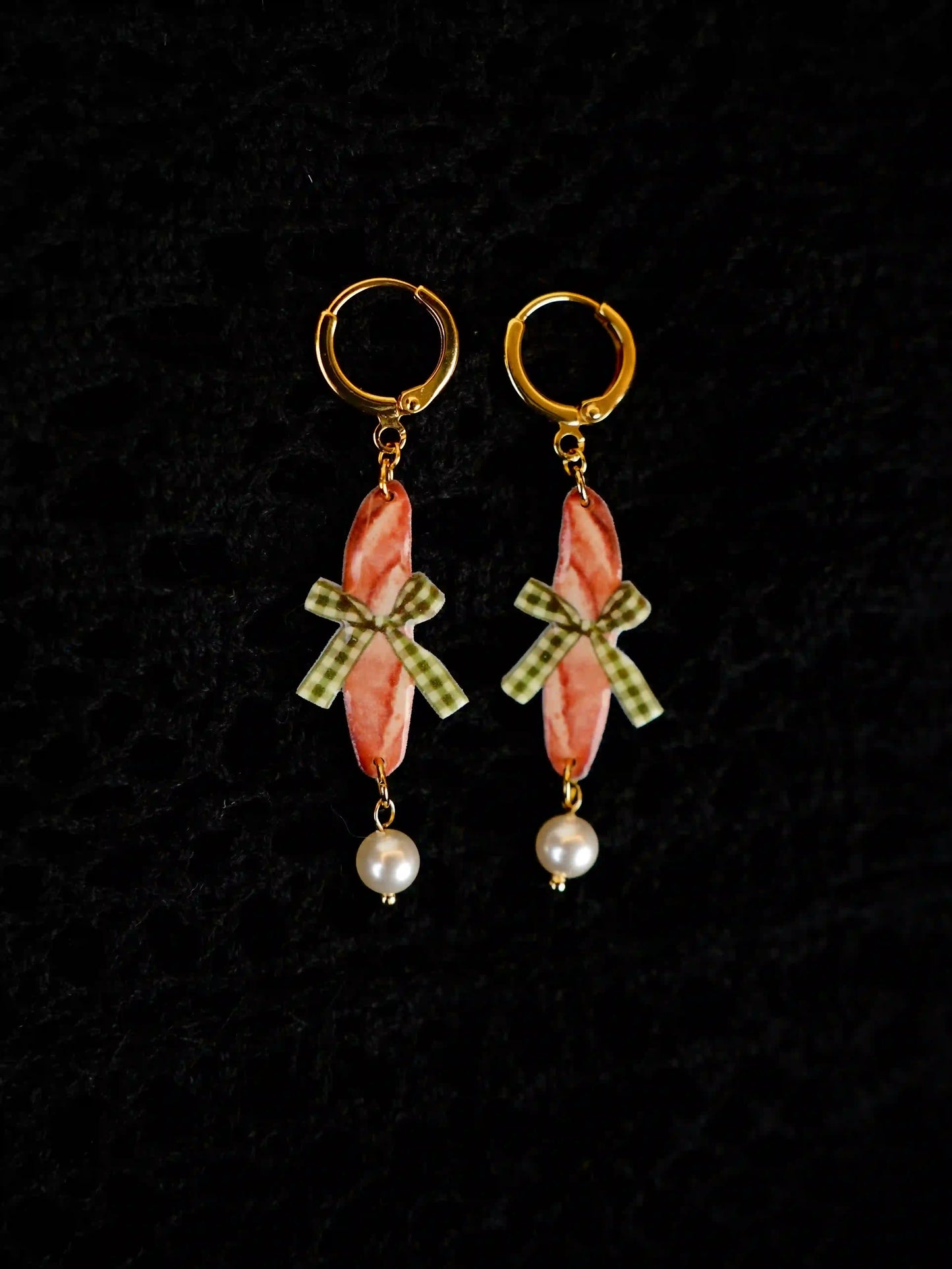 The "Parisian Picnic" Baguette Hoop Earrings