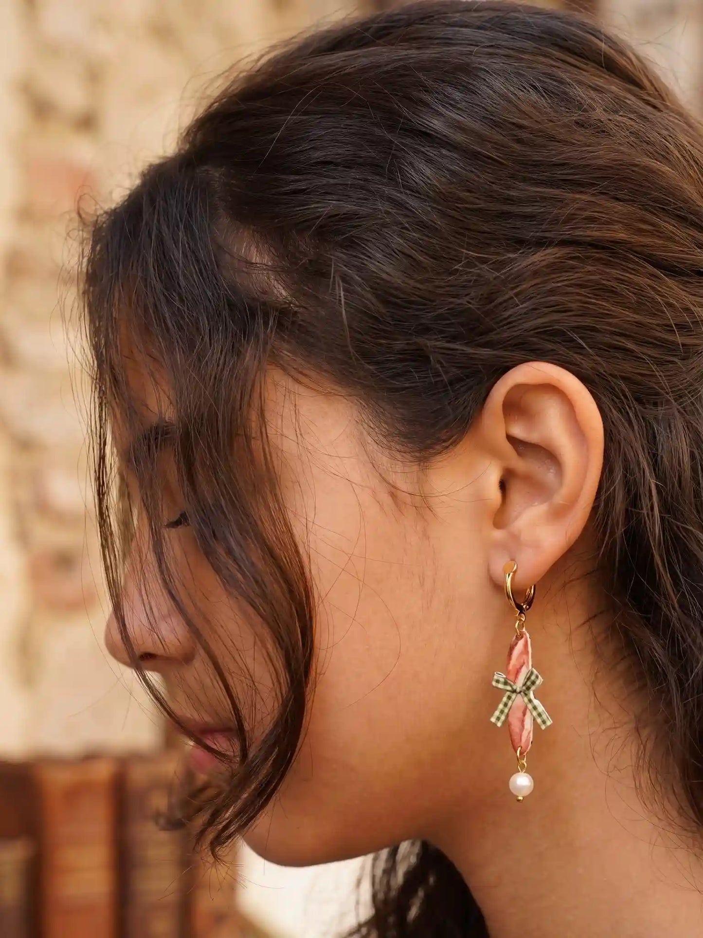 The "Parisian Picnic" Baguette Hoop Earrings