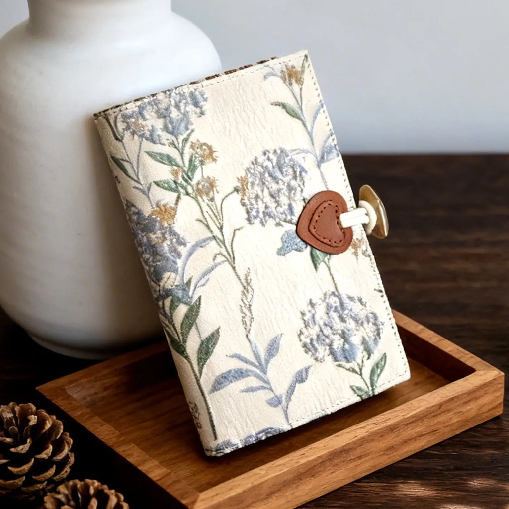 Retro French Hydrangea Fabric Journal