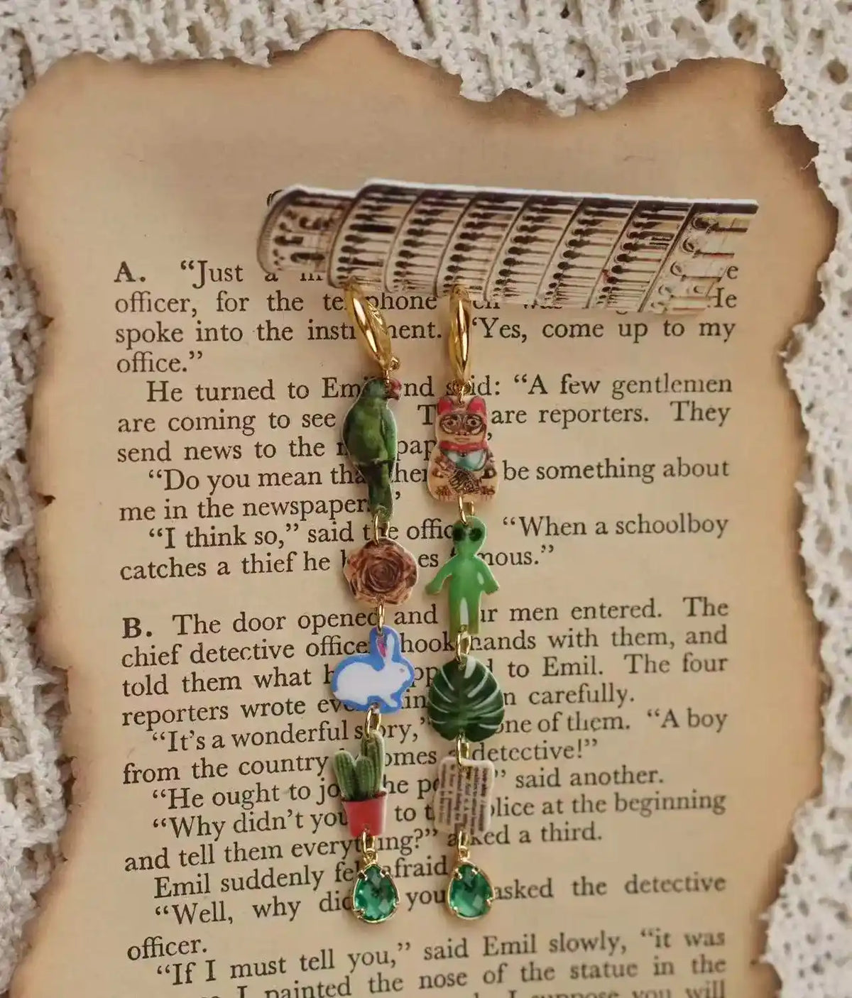 Parrot & Cat Earrings