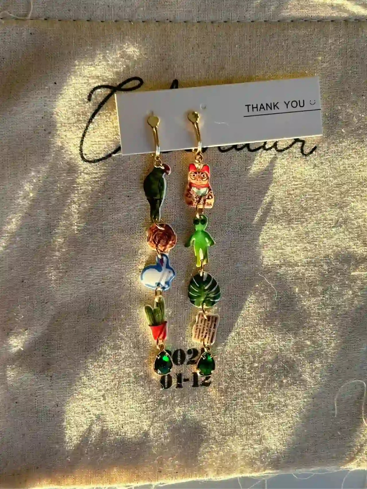 Parrot & Cat Earrings