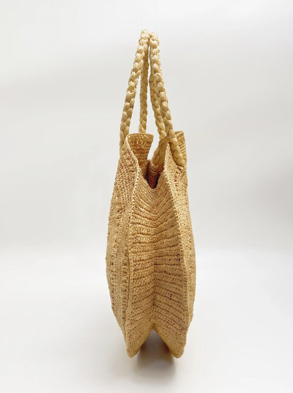 Sunburst Circle Raffia Bag