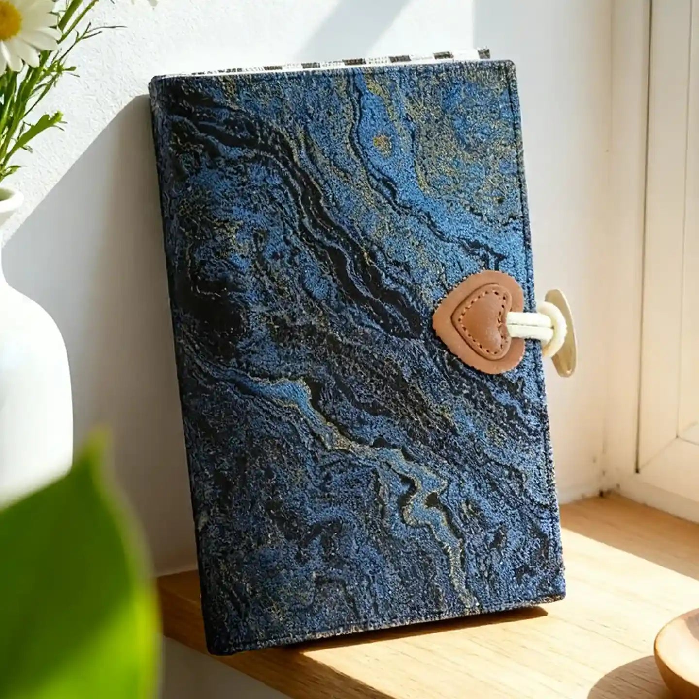 Blue Marble Fabric A6 Journal