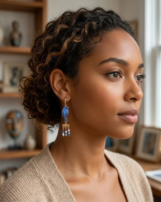 Songbird Beaded Fringe Earrings