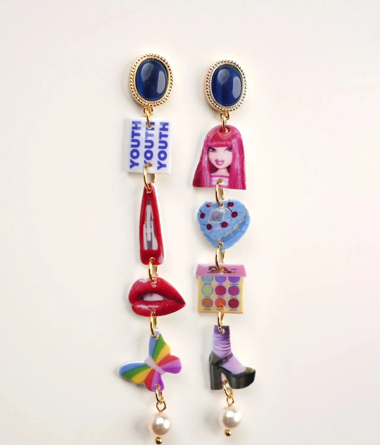 Princess Mismatched Charm Earrings