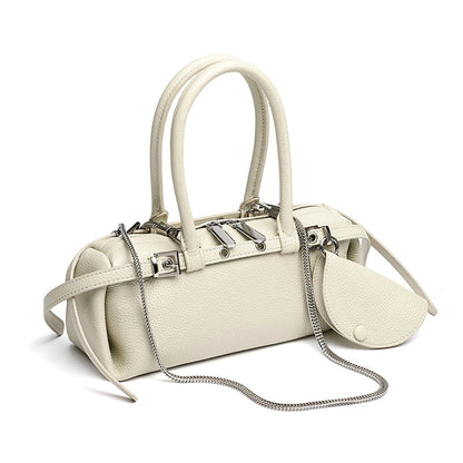 Top-Grain Leather East-West Satchel
