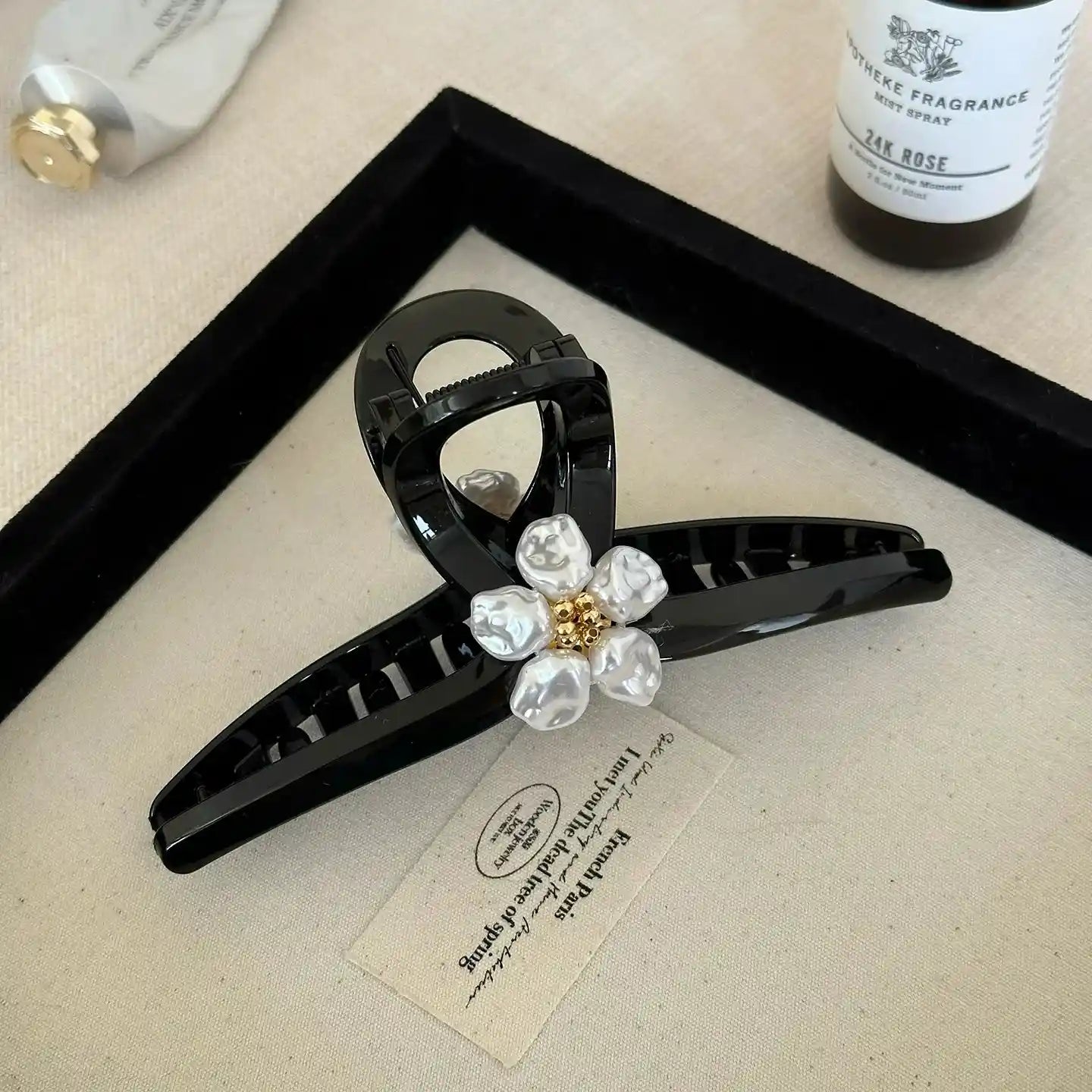 The Midnight Pearl Blossom Claw Clip