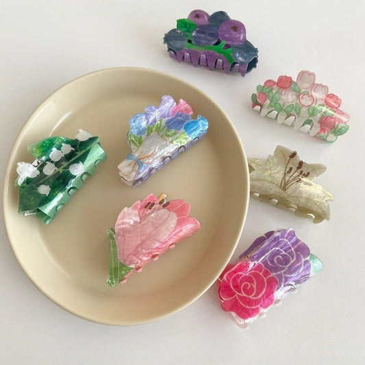 Floral & Berry Hair Clips