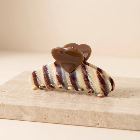 The Mocha Heart Acetate Claw