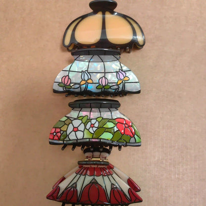 Vintage Stained Glass Hair Claw Clip