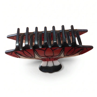Vintage Stained Glass Hair Claw Clip