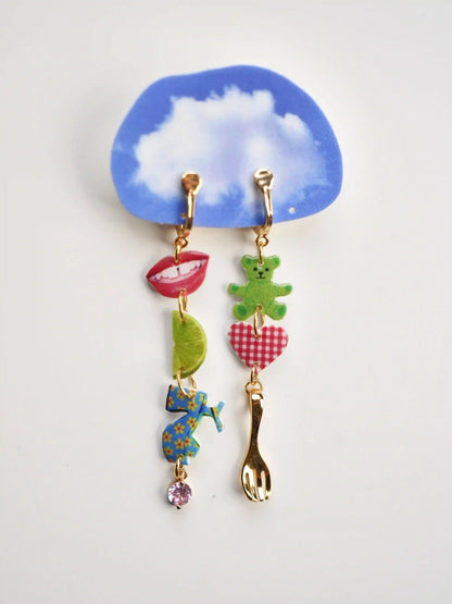 „Pop Collage“ Charm-Ohrringe