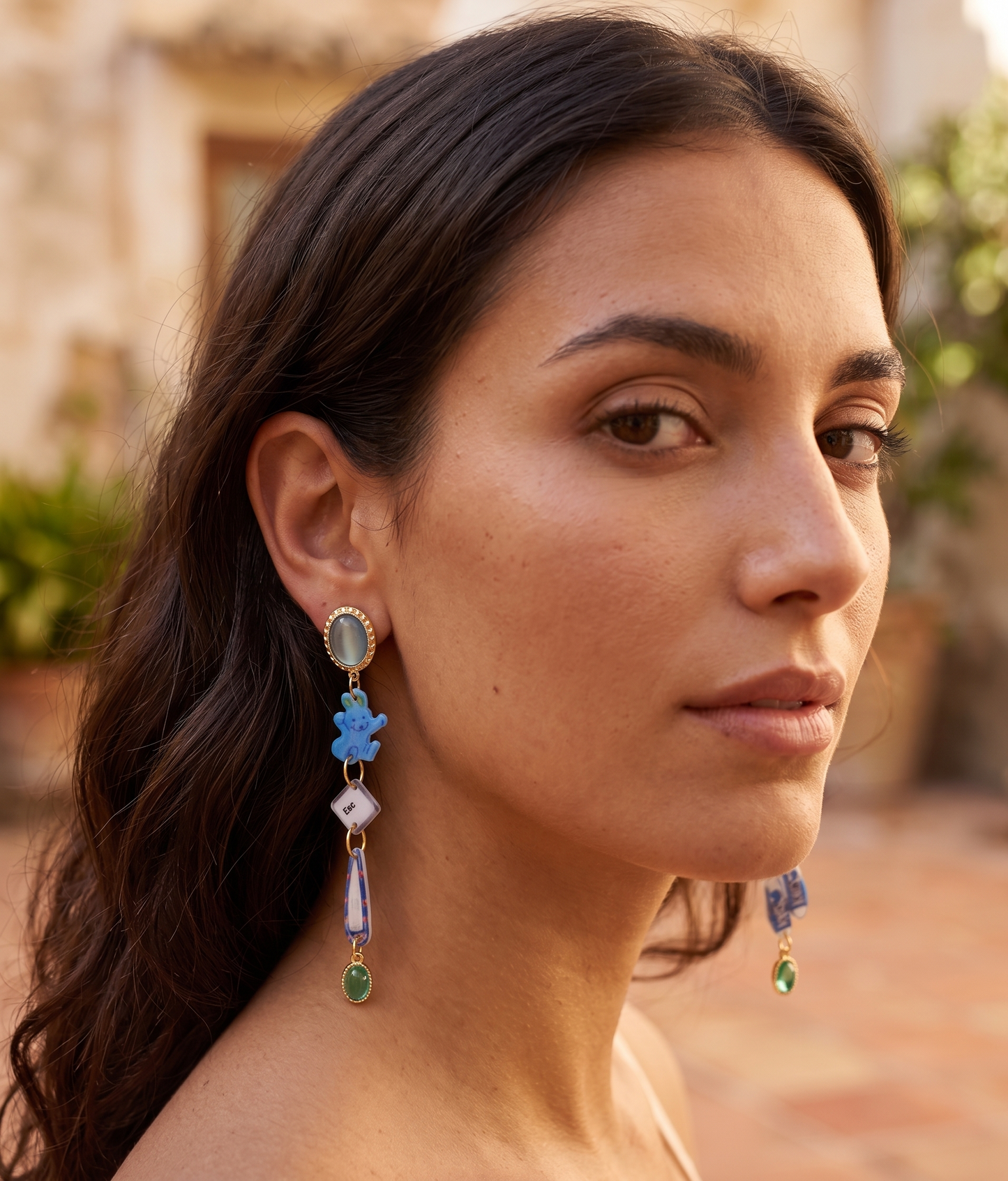 Blue Bunny Earrings