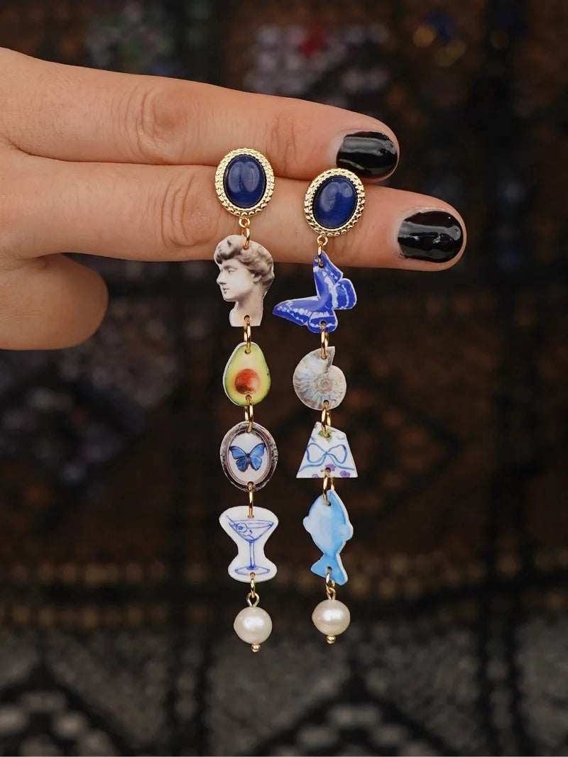 Mismatched Charm Earrings