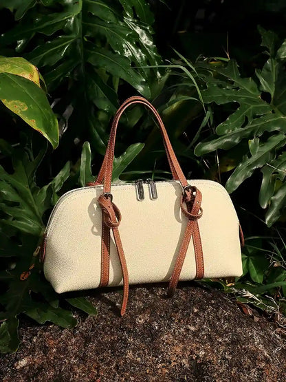 Vintage Leather Bowling Bag