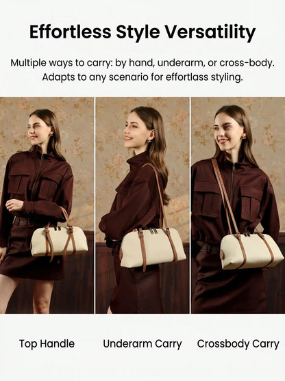 Vintage Leather Bowling Bag