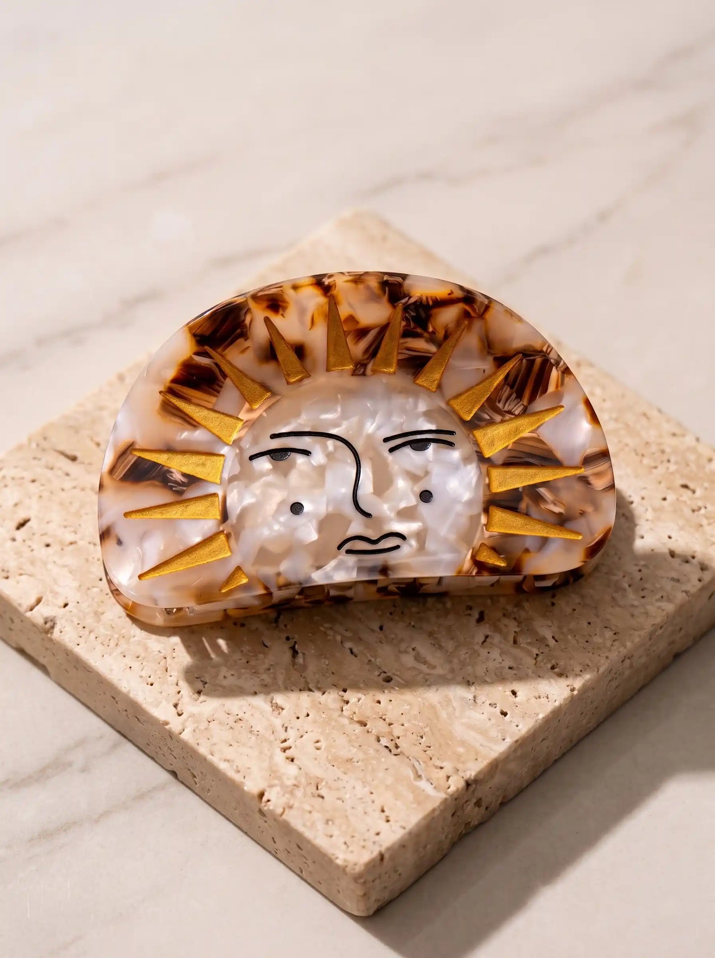 Celestial Sunburst Hair Claw